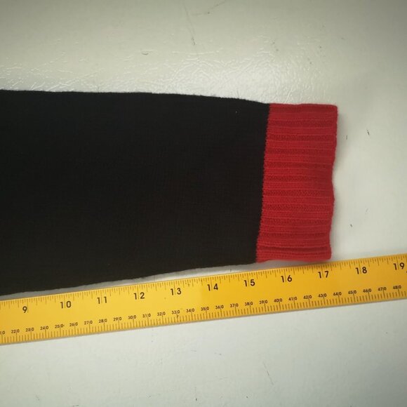 Holiday Time Ladies Black with Red Trim Christmas Sweater - Picture 6 of 6